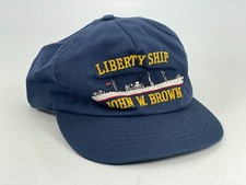 Vintage Militaria USN US Navy LIBERTY SHIP JOHN W BROWN Hat Cap Military Uniform picture