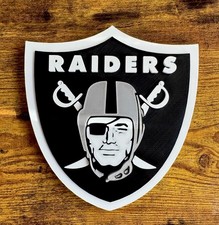 Las Vegas/Oakland Raiders Logo Sign 7inch 3D Printed Made In The US COLLECTIBLE picture