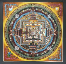 Kalachakra Mandala Tibetan Hand-Painted Thangka Painting (12