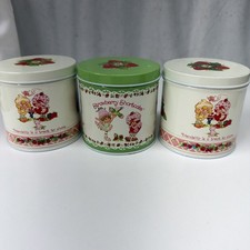 VTG Cheinco American Greetings Set Of 3 Strawberry Shortcake Tin Canisters picture