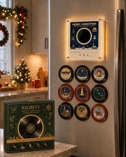Christmas Vinyl Player Fridge Record NFC Magnetic Music Box Set 9PCS picture