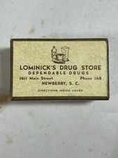 Vintage Lominick's Drug Store Newberry SC South Carolina Phone 148 Box Display picture