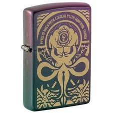 Zippo Evil Design Iridescent Pocket Lighter Windproof Brass New 48671 picture