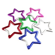 SWATOM Aluminum Star Shape Carabiner Clip Spring Snap Hook Keyring Carabiners... picture