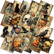 HunnmingRe 20 Pcs 10''x10'' Vintage 10 x 10 inches, Mainly Black and Orange picture