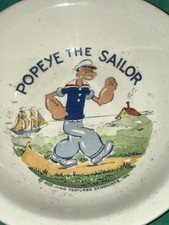 1935 Pottery Popeye The Sailor Bowl Vintage Memorabilia Rare King Features picture