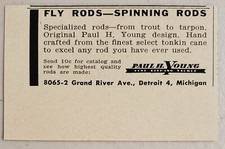 1954 Print Ad Paul H. Young Fly Fishing & Spinning Rods Made in Detroit,Michigan picture
