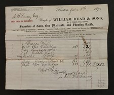1871 antique Wm READ SON boston ma IMPORT GUN SHOOTING TACKLE winchester smith picture