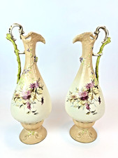 Gustave De Bruyn c1900 Fives Lille Art Nouveau Floral Ewer Pair 4235 Antique picture