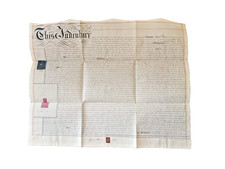1867 Victorian Vellum Indenture Document: Kersey & Webb Albion Grove Greenwich picture