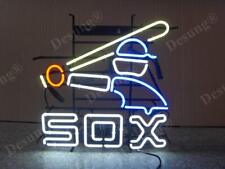 Chicago White Sox 1980S Logo Beer Neon Sign Light Lamp 24
