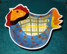 VGT 2004 CBK ROOSTER BOWL SERVING DISH 9 1/2