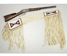 Indian Beaded Rifle Scabbard Sioux Style Suede Leather Native American picture