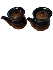 Vintage Ceramic Small Pitcher Soy Sauce Or Oil Vinegar Set picture