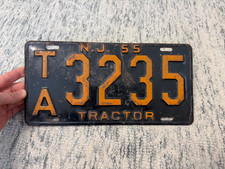 Vintage 1955 New Jersey Farmer License Plate TA3235 picture
