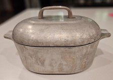 Magnalite 4 1/2 Quart Oval Dutch Oven Roaster w/ LID - 4.5 USA 12.5x8x4 VTG picture