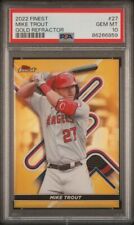 MIKE TROUT 2022 Topps Finest GOLD Refractor #’d 17/50 PSA 10 GEM MT Angels #27 picture