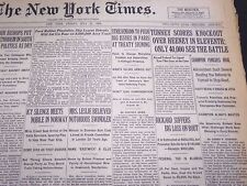 1928 JULY 27 NEW YORK TIMES - TUNNEY SCORES KNOCKOUT OVER HEENEY - NT 5082 picture