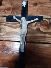 Vintage Wood And Medal Crucifix picture