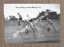 Historic Penny Farthing race, Herne Hill track 1932 Postcard picture