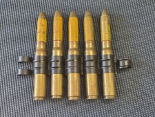 VINTAGE WW2 1942 20MM LINKED M21 DUMMY ROUNDS picture