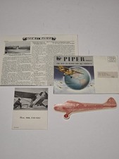 VTG WWII 1940s Piper Aircraft Advertisement, Flight Booklet, Newsletter, Decal picture