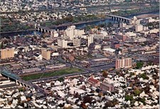 Wilkes-Barre Pennsylvania City Aerial View Continental Postcard C238 picture