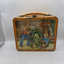 Aladdin Sigmund and the Sea Monsters Orange Metal Lunchbox 1970s - No Thermos picture