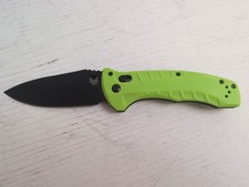 Benchmade Turret Knife Neon Green G-10 Grip S30V Straight Edge Axis Lock picture
