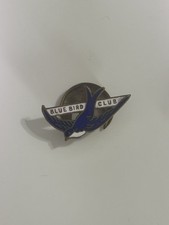 Vintage Blue Bird Club Enamel Badge Bird Design c.3cm Old Pin Badge picture