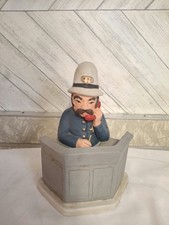 Vintage 1991 Pinkerton / California Plant Protection Chalkware Security Guard picture