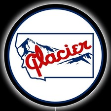 Glacier Gasoline of Montana NEW LED Hanging Lighted Sign: 23
