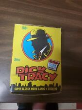 1990 Topps Dick Tracy Unopened Box 36 Wax Packs Movie Cards & Stickers Vintage picture