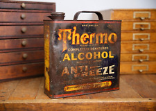 Vintage Thermo Anti Freeze metal oil can 1 gallon advertising antique car motor picture