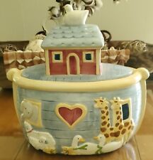 Gorgeous Vintage Noah's Ark Large Cookie Jar By Susan Winget 12.5