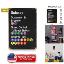 Subway Sign, 12 x 8 Inches New York Street Signs, Vintage New York City Subwa... picture