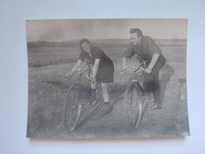 1930s USSR Photo Man Woman Bicycles Cycling Soviet Pre-War Sport 83x105mm picture