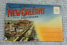 Old 1920's New Orleans LA Louisiana Antique Souvenir Accordion Fold Out Postcard picture