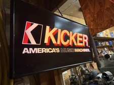 Rare. Vintage Kicker Automotive Speaker System Stillwater Designs Lighted Sign. picture