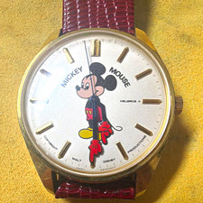 Helbros Disney Mickey Mouse electric Wristwatch very rare picture