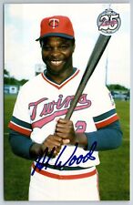 Sports~1986 Minnesota Twins Baseball~Outfielder Al Woods~Vintage Postcard picture