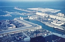 Orig 1967 Slide Chicago Navy Pier Lake Shore Drive River Harbor Aerial H96 picture