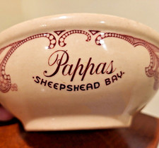 PAPPAS Sheepshead Bay Brooklyn NY Shenango China  ROSE POINT  INCA WARE 1940's? picture