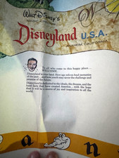 Walt Disney Productions Disneyland Magic Kingdom U.S.A. Map Souvenir 1958 picture