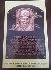 tim raines hall of fame postcard plaque card stamp canceled stamped induction picture
