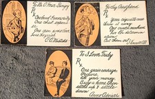 Lot 3 Antique 1907 Postcard S C Co. Rx to Lonesome Lover Smoker Stingy Humor picture