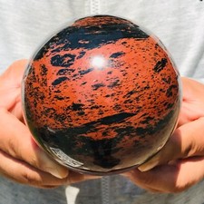 1730g Large Natural Red Obsidian Crystal Sphere Ball Specimen Healing picture