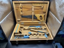 Vintage Handy Andy Carpenters Tool Chest Wooden Box & Tools Set Skil-Craft picture