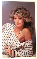 Farrah Fawcett Signed 1987 Magazine Ad – Vintage Autograph – 10.75 x 6.5