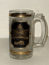 KNOBELS AMUSEMENT PARK vtg glass MUG Souvenir The Phoenix Roller Coaster picture